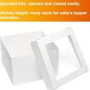 Wowxyz Cake Boxes 10x10x8 Inches 6 Pack Bakery Boxes with window for Tier Cakes 10 Inch Layer Tall Baking Carrier White Cardboard Bakery Take Out Transport Containers for Wedding, Birthday, Party