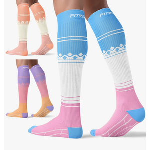 FITRELL 3 Pairs Compression Socks for Women and Men 20-30mmHg-Circulation Support Socks
