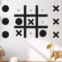Magnetic Tic Tac Toe Wall-Mount Game,Game Room Decor,Hallway Decor,Playroom Decor,Modern Wall Decals for Kids Room,Classroom&Offices,Fun for Kids and Adults(Simple Installation)