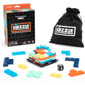 Educational Insights Upzzle - Strategic Stacking Board Games for Kids, Teens & Adults, 2 Player Vertical Puzzle Building Challenge, 3D Brain Teaser, Family Game Night Activities & Gifts for Ages 7+ (Medium)