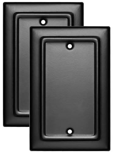 Monarch Abode 19165 Single Switch Architectural Toggle Blank Wall Plate Aluminum Decorative Wall Plate Switch Plate Outlet Cover, 1-Gang, Matte Black Monarch Abode 19165 Single Switch Architectural Toggle Blank Wall Plate Aluminum Decorative Wall Plate Switch Plate Outlet Cover, 1-Gang, Matte Black