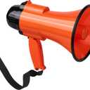 30 Watt Power Portable Megaphone Bullhorn Speaker Voice, Siren/Alarm and 240S Recording with Volume Control and Strap (Red)