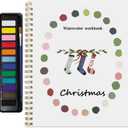 Watercolor Workbook for Adults & Beginners: 12 Colors Paint Set with Brush, Foldable Painting Kit for Christmas Ideal Gift(Christmas)