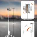 Selfie Stick Tripod - Tripod for iPhone with Remote, Lightweight Phone Stand for Android, Extendable Phone Tripods Stand Compatible with All Cell Phones for Video Recording/Photo/Live Stream/Vlog