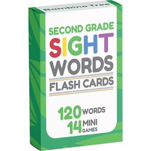 Sight Words Flash Cards 2nd Grade - 120 High Frequency Words from Dolch's and Fry's Lists for 7-8 Years