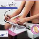Professional Home Pedicure Kit - Includes Task Light - Paint Nails with Ease Using Pedi Assistant Tool - DIY for Women of All Ages (Pink)