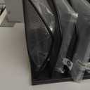 Huron 8-Slot Vertical File Binder Organizer Storage, Black Steel Mesh