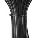 Black Zip Ties 0.19 * 11.81 Inch 200 Pack UV Resistant Nylon Wire Ties,Tensile Strength Heavy Duty Cable Wire Ties for Indoor and Outdoor Use
