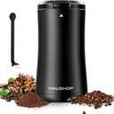 HAUSHOF Coffee Grinder Electric, One Touch Coffee Bean Grinder for Beans, Spices, Herbs and Seeds, Compact Design, with Clean Brush Black