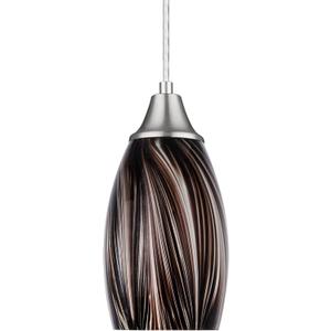 Mini Pendant Lights Kitchen Island,Blown Art Glass Pendant Light Fixtures with Brush Nickel Finish Coffee Brown Hanging Lamp Shade for Kitchen Over Sink,Hallway,Bathroom Dining Room