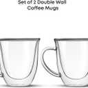 JoyJolt Serene Double Walled Insulated Glasses Coffee Mug (Set of 2) 7.4 Ounces
