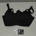 Wireless Jelly Bras for Women No Underwire with Support - S-2XL Seamless Bralettes Everyday Comfort Tshirt Padded Bra (Medium, Black)