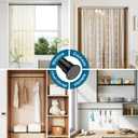 AIZESI 2Pack Tension Curtain Rod 23-46 Inch No Drilling Adjustable Black Tension Rod Extendable Spring Loaded Curtain Rods for Window Doorway Kitchen Closet Bathroom