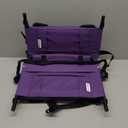Stadium Seat for Bleachers with Back Support and Wide Padded Cushion Stadium Chair - Includes Shoulder Strap and Cup Holder (Purple)