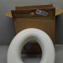 HealthSmart Enhanced Comfort 5" Raised (Round) Toilet Seat Riser 5 Slip Resistant Pads FSA/HSA Eligible Toilet Seat Risers for Seniors Padded Toilet Seat Elevation 15.7 x 15.2 x 6.1