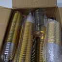 CHENGU 100 Pieces Plastic Disposable Wine Glasses with Gold Rim 7 Oz Clear Hard Plastic Fancy Wine Cups with Stem for Wedding Birthday Anniversary Party Supplies