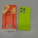 Vooii Compatible with iPhone 16 Pro Case, Liquid Silicone Upgrade [Camera Protection] [Soft Anti-Scratch Microfiber Lining] Shockproof Phone Case for iPhone 16 Pro 6.3 inch - Fluorescent Green