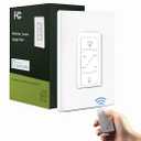 Humpptom Dimmer Switch, Remote Light Switch with Wireless Remote Control, Single Pole Smart Wireless Light Switch Support 2.4G&5G Compatible with Alexa
