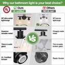 Zarbitta 2-Light Bathroom Light Fixtures, Black Modern Vanity Lights with Clear Glass Shade, Bathroom Wall Lamp for Mirror Kitchen Living Room Hallway Cabinet Porch