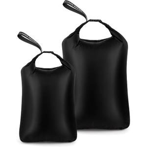 2-Pack Waterproof Travel Laundry Bags, Wet Dry Organizer to Block Odors & Prevent Suitcase Leaks, Roll-Up Dirty Clothes Pouch for Gym, Swim, Camping & Family Vacations