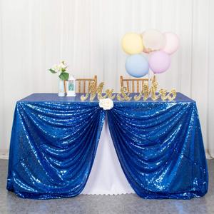 ShinyBeauty Sparkly Sequin Tablecloth-Royal Blue-48x72-Inch Sequin Rectangular Tablecloths Fabric Tablecloths-Glitter Table Cloth (Royal Blue)