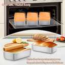 LIANYU Loaf Pans 9x5 Inch, 8 Pack Bread Pans for Baking, Stainless Steel Baking Pans, Loaf Tins for Homemade Bread Brownies and Pound Cakes, Dishwasher Safe