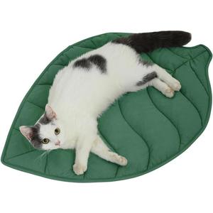 30 X 20 Inch Leaf Shaped Cotton Cat Bed Pad, Warming Cat Mat, Pet Warming Pad for Cats, Warmer Mat for Feral and Indoor Cats, 2025 Enlarged and Thickened Leaf Beds