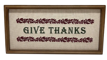 HH 7.9 in wood wall sign give thanks