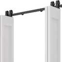 63" Bi-Folding Sliding Barn Door Hardware Kit, Bifold Barn Door Hardware Heavy Duty Sturdy Top Mounted for 4 Doors -Smoothly and Quietly-Easy to Install, No Doors