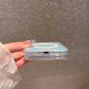 Magnetic for Samsung Galaxy Z Flip 6/Flip 5 Case Women Girls,[Compatible with MagSafe] [Holographic Iridescent Color Changing Effect] Fashion Slim Cute and Unique Matt Protective Phone Cover