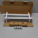 TONIAL 2 Pack Curtain Rods for Windows 48 to 84 Inch, Telescoping Splicing 3/4 Single Rods for Windows Decorative Drapery Rod 32 to 86 with Modern Finial, Silver