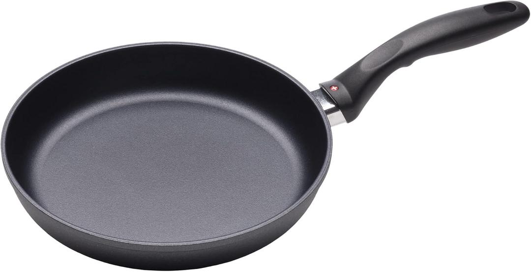Swiss Diamond 9.5 Inch Frying Pan Nonstick Diamond Frying Pan, Aluminum Coated Skillet, Dishwasher Safe and Oven Safe Fry Pans with Stainless Steel Handle, Grey