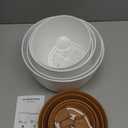 Plant Pots 10/9/8/7.5/7 Inch Self Watering Pots, Set of 5 Plastic Planters with Drainage Holes and Saucers,Plastic Flower Pots,Nursery Planting Pot for Indoor Out Door PlantsWhite