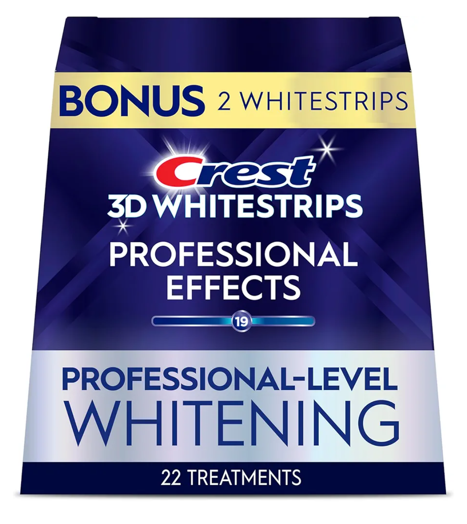 Crest 3D Whitestrips Professional Effects – Teeth Whitening Kit, 22 Treatments (20 + 2 Bonus), Each with 1 Upper/1Lower, 44 Strips – Crest 3DWhite Teeth Whitening Strips