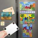 Magnetic Squares Pieces with Adhesive Backing(Each 3/4" x 3/4"),Self Sticky Magnets for Classroom Activities,Peel and Stick for Cards/Picture/Poster (40mil Magnet 384PCS)