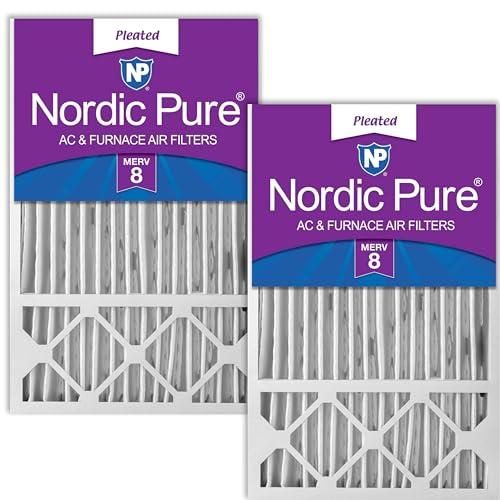 Nordic Pure 16x25x5 (15_3/4 x 24_3/4 x 4_3/8) Honeywell/Lennox Replacement MERV 8 Air Filters 2 Pack Nordic Pure 16x25x5 (15_3/4 x 24_3/4 x 4_3/8) Honeywell/Lennox Replacement MERV 8 Air Filters 2 Pack