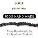 Boho Passion Twist Crochet Hair 20" - 8 Packs Black Pre Twisted Mini Yanky Twist Curly Senegalese Dreadlocks Extensions Pre-looped Soft Locs Braids for Women Synthetic