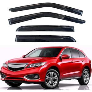 KPY Rain Guards Fit for 2013-2018 Acura RDX, Out-Channel Window Visors Vent Wind Deflectors 4PC, Car Accessories for 13-18 Acura RDX