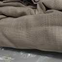 Extra Long Pinch Pleated Linen 108 Inch Curtains 2 Panels Set for Living Room Bedroom Farmhouse Tan Brown Cotton Flax Back Tab Memory Shape Pinch Pleat Ceiling Floor Window Curtains 9 FT Grey Beige