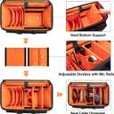 Trunab Rolling DJ Cable File Bag with Hard Padded Bottom,Detachable Dividers and Dolly,Travel Gig Bag for Professional DJ Gear, Musical Instrument and Accessories