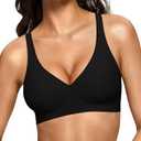 COCOMARTS Jelly Bras for Women No Underwire Seamless Push Up Comfortable Tshirt Everyday Deep V Bra with Support and Lift XL