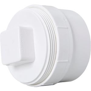 6" Pvc Sewer Cleanout Adapter With Plug Pipe Cover Cap Fitting,PVC DWV Drainage Sewer Cleanout for Outdoor Garden (6 inch)