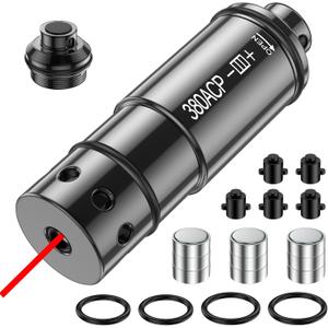 9MM/380ACP/45ACP/12GA Laser Training Cartridge Dry Fire Training System for Dry Fire Practice and Shooting Training with 3 Set Batteries and Replaceable Back Cover