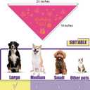 4 x Dog Birthday Bandana Girl Pink, Durable Triangle Reversible Scarf Bibs Handkerchief for Puppy Pet, Dogs Party Accessories for Small Medium Large