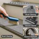 15PC Stair Treads Non-Slip Washable Peel and Stick Stair Treads for Wooden Steps Indoor Reusable Stair Carpet Treads Adhesive Stair-Runner Rugs for Kids and Dogs Elder8"x30" Gray