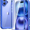 Diaclara Designed for iPhone 16 Plus Case, Full Body Rugged Case with Built-in Touch Sensitive Anti-Scratch Screen Protector, Upgraded [Full Camera Protection] for iPhone 16 Plus 6.7" (Ultramarine)