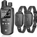 Dog Shock Collar for 2 Dogs, 4500FT Dog Training Collar Rechargeable Electric Collar with Recording & Calling & Vibration & Shock for All Breeds (Gray)