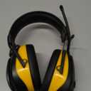 AM/FM Radio Headphones 25dB NRR,Noise Reduction Safety Earmuffs,Digital Display Headset,Powered by AA Battery,Hearing Protection for Walkman Mowing Lawn Work,Yellow