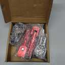 Motorcycle Foot Pegs with Guard Rail Fastener M8 90 Degree Foldable Footpegs A (Red)