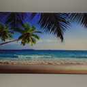 Large Wall Art Ocean Waves Canvas Pictures Coconut Trees Sands Beach Seascape Landscape Modern Summer Sea Nature Canvas Artwork Contemporary Wall Art for Living Room Bedroom Home Wall Decor 24" x 48"